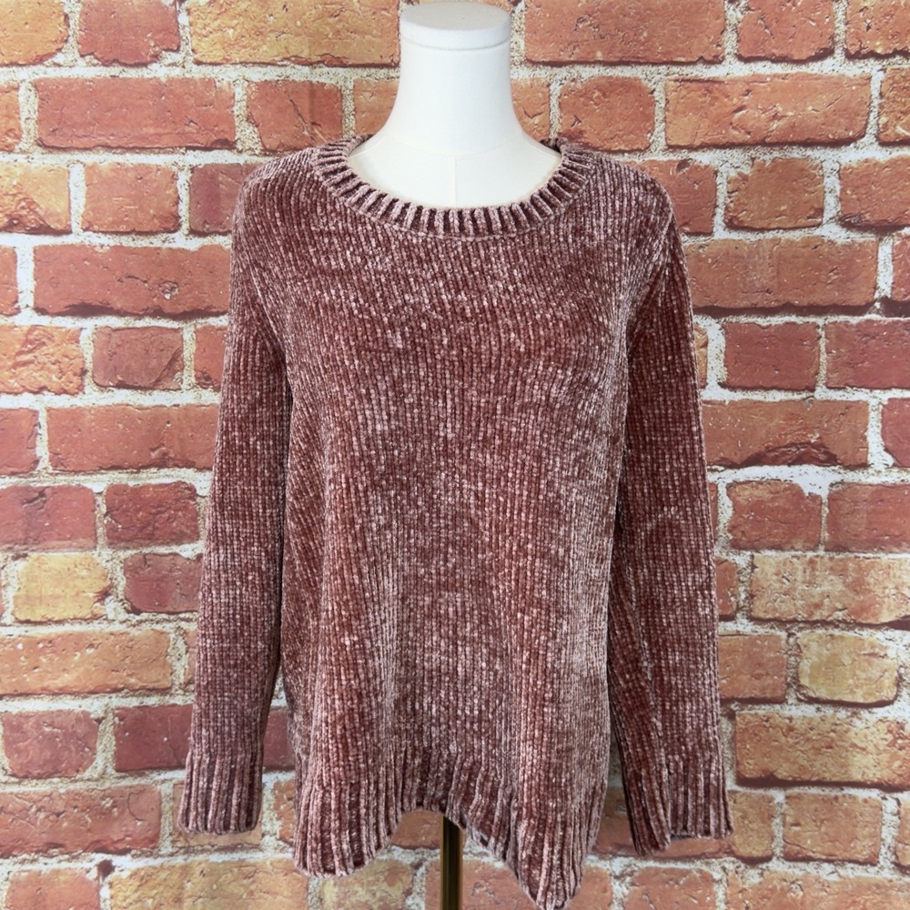 Orvis Women's Chenille Sweater Rose Size Small Chunky Cozy Soft